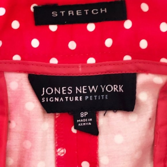 Jones New York Polka Dot Bermuda Shorts Sz 8P - Picture 7 of 8